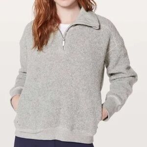 LULULEMON Gray Half-Zip Pullover Sweater